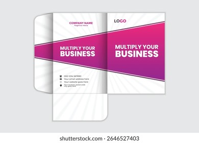 Presentation folder template design, Folder design, cover for catalog, brochures, Annual report background