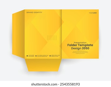 Presentation folder template design and modern layout Folder design, cover for catalog, brochures, Annual template