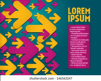 Presentation form with arrows.