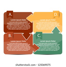 Presentation with four text box