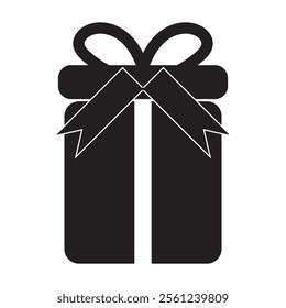 Presentation gift box icon. birthday, Christmas and Gift wrapping Presentation line gift box vector illustration.