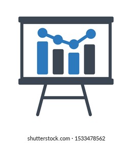 presentation glyph color vector icon