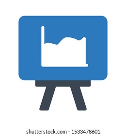 presentation glyph color vector icon