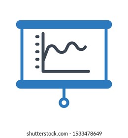 presentation glyph color vector icon