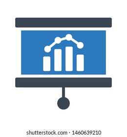 presentation glyph colour vector icon