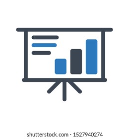 presentation glyph colour vector icon