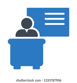 presentation glyph double color icon