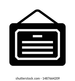 presentation glyph flat vector icon