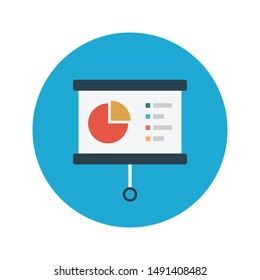 presentation glyph flat vector icon