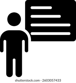 presentation glyph icon illustration vector