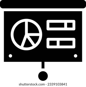 Presentation Glyph Icon - Single Icon, Vector