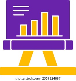 Presentation Glyph Two Color Vector Icon Design