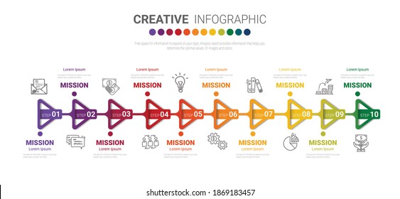 Presentation graph, Business infographics template for 12 months, 1 year, can be used for Business concept with 12 options, steps or processes.