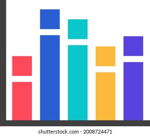 Gráfico de apresentação, ilustração, vetor em um fundo branco.