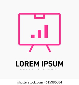 presentation graph line vector icon