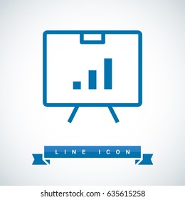 presentation graph line vector icon