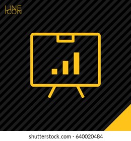 presentation graph line vector icon