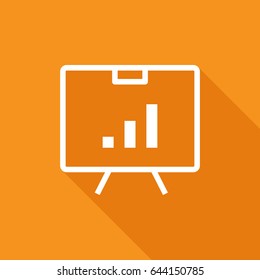 presentation graph line vector icon