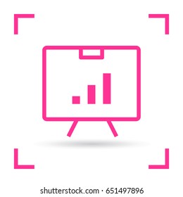 presentation graph line vector icon