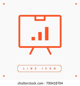 presentation graph line vector icon