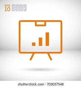 presentation graph line vector icon