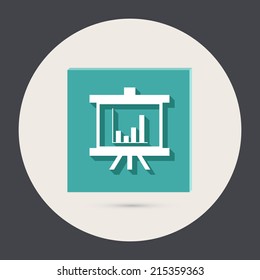 presentation graphics. Business icon