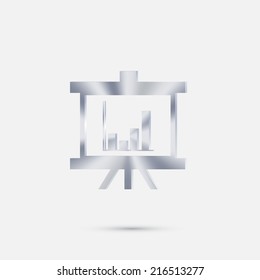 presentation graphics. Business icon