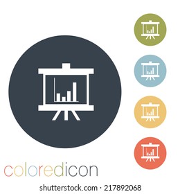 presentation graphics. Business icon