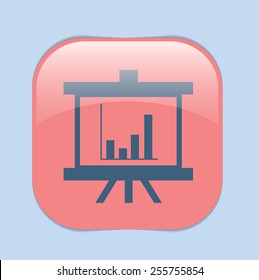 presentation graphics. Business icon