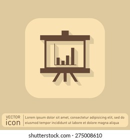 presentation graphics. Business icon