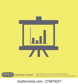 presentation graphics. Business icon