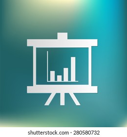 presentation graphics. Business icon