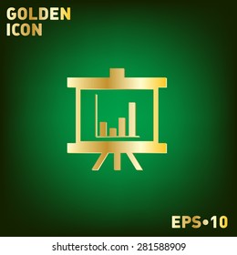 presentation graphics. Business icon