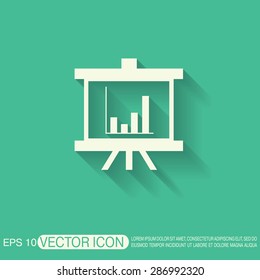 presentation graphics. Business icon