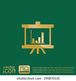 presentation graphics. Business icon