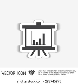 presentation graphics. Business icon
