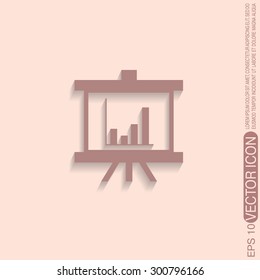 presentation graphics. Business icon