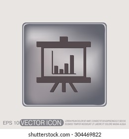 presentation graphics. Business icon