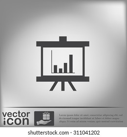 presentation graphics. Business icon
