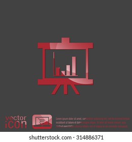 presentation graphics. Business icon