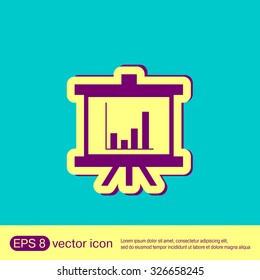 presentation graphics. Business icon