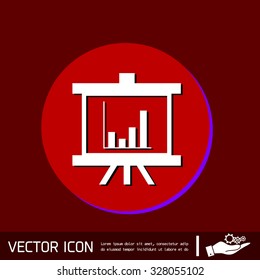 presentation graphics. Business icon