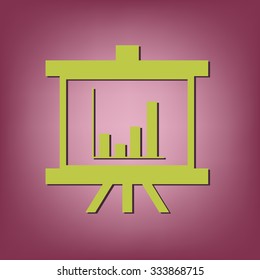 presentation graphics. Business icon
