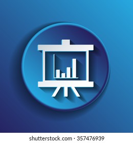 presentation graphics. Business icon