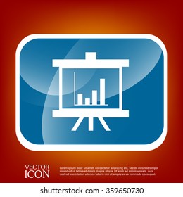 presentation graphics. Business icon