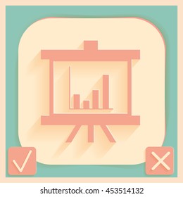 presentation graphics. Business icon