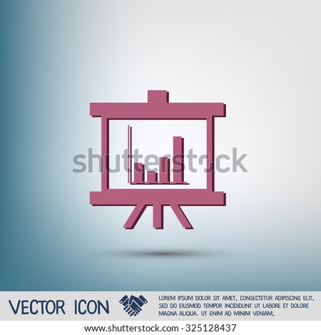 presentation graphics. Business icon