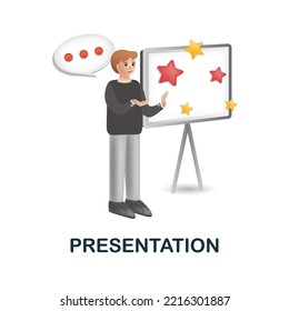 Presentation icon. 3d illustration from discussion collection. Creative Presentation 3d icon for web design, templates, infographics and more