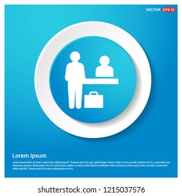 Presentation Icon Abstract Blue Web Sticker Button - Free vector icon