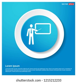 Presentation Icon Abstract Blue Web Sticker Button - Free vector icon